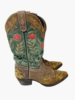 Laredo Miss Kate 52138 Floral Leather Cowboy Boots Women's Size 7